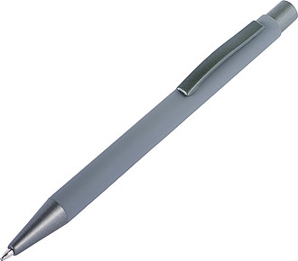 TEZIMIN Kuličkové pero s pogumovaným povrchem, modrá náplň, hnědé