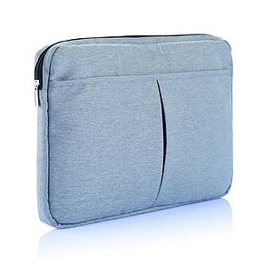 Jednoduchý polyesterový obal na laptop 15", světle šedá - reklamní obaly na mobily