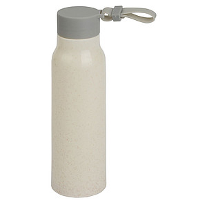 Láhev na pití, 300ml, vyrobená ze skla a plastu, béžová ekologické předměty