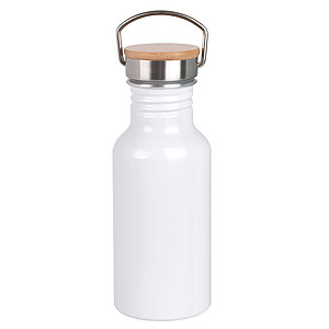 Jednostěnná hliníková láhev na pití, 550ml, bílá
