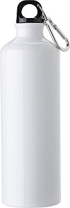 Bílá hliníková láhev na pití, objem 750ml, vhodná pro sublimační potisk