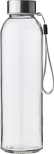 BUFALA Skleněná láhev na pití v neoprenovém rukávu, objem 500 ml, oranžová