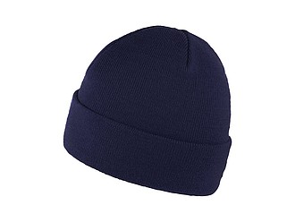 ZOBAR Dvojitě pletená zimní čepice, unisex, tm. modrá - reklamní čepice