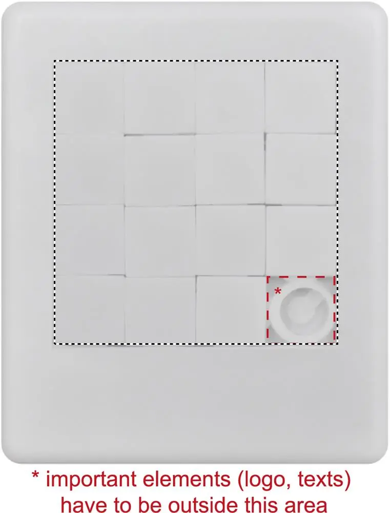 Umístění potisku: Puzzle - plocha pro digitální tisk