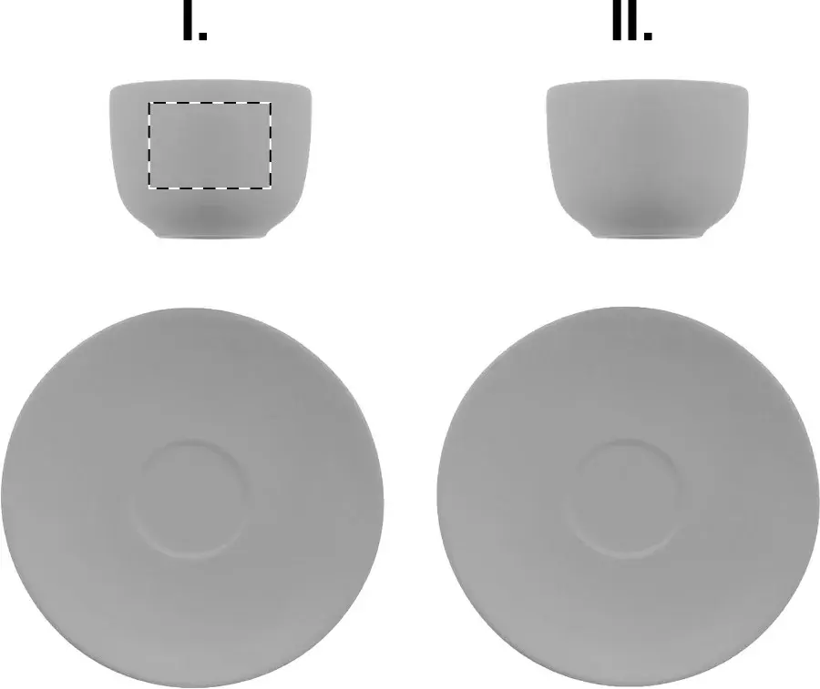Umístění potisku: Šálek 1 - naproti uchu