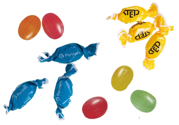 Reklamní bonbony s jednobarevným potiskem