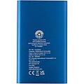 4000mAh powerbanka typu C z recyklovaného hliníku, královská modrá