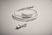 60W svinovací nabíjecí kabel, bílá