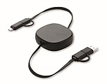 60W svinovací nabíjecí kabel, černá