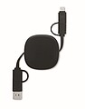 60W svinovací nabíjecí kabel, černá
