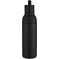 650ml recyklovaná dvoustěnná nerezová láhev na vodu RCS Illuminate se sadou 3 víček, černá