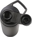 Automatický deštník, venkovní strana černá, vnitřní stříbrná