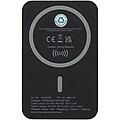 Bezdrátová 15W magnetická powerbanka, 10 000 mAh s 20W PD – vyrobeno z recyklovaného plastu, černá
