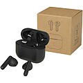 Bezdrátová sluchátka z recyklovaného plastu, černá