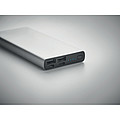 BRAHMA Hliníková powerbanka s kapacitou 10 000 mAh, stříbrná