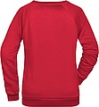 Dámská mikina James Nicholson sweatshirt women, červená, vel. XL