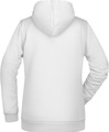 Dámská mikina s kapucí James Nicholson sweat hoodie women, bílá, vel. S