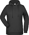 Dámská mikina s kapucí James Nicholson sweat hoodie women, černá, vel. S