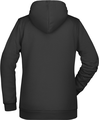 Dámská mikina s kapucí James Nicholson sweat hoodie women, černá, vel. XS