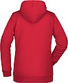 Dámská mikina s kapucí James Nicholson sweat hoodie women, červená, vel. S