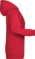 Dámská mikina s kapucí James Nicholson sweat hoodie women, červená, vel. S
