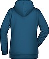 Dámská mikina s kapucí James Nicholson sweat hoodie women, modrozelená, vel. XXL