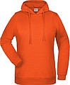 Dámská mikina s kapucí James Nicholson sweat hoodie women, oranžová, vel. XS