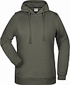 Dámská mikina s kapucí James Nicholson sweat hoodie women, šedá, vel. XL