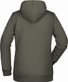 Dámská mikina s kapucí James Nicholson sweat hoodie women, šedá, vel. XL