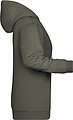 Dámská mikina s kapucí James Nicholson sweat hoodie women, šedá, vel. XL