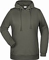 Dámská mikina s kapucí James Nicholson sweat hoodie women, šedá, vel. XS
