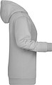 Dámská mikina s kapucí James Nicholson sweat hoodie women, sv. šedý melír, vel. M
