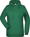 Dámská mikina s kapucí James Nicholson sweat hoodie women, sv. zelená, vel. XS