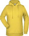 Dámská mikina s kapucí James Nicholson sweat hoodie women, sv. žlutá, vel. L