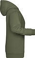 Dámská mikina s kapucí James Nicholson sweat hoodie women, tmavá zelená vojenská, vel. M