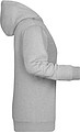 Dámská mikina s kapucí James Nicholson sweat hoodie women, tmavě šedý melír, vel. S