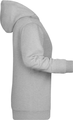 Dámská mikina s kapucí James Nicholson sweat hoodie women, tmavě šedý melír, vel. XS