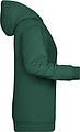 Dámská mikina s kapucí James Nicholson sweat hoodie women, tmavě zelená, vel. S