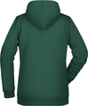 Dámská mikina s kapucí James Nicholson sweat hoodie women, tmavě zelená, vel. XS