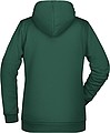 Dámská mikina s kapucí James Nicholson sweat hoodie women, tmavě zelená, vel. XXL
