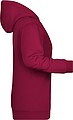 Dámská mikina s kapucí James Nicholson sweat hoodie women, vínová, vel. XXL