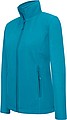 Dámská mikrofleecová mikina Kariban fleece jacket women, tyrkysová, vel. S