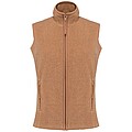 Dámská mikrofleecová vesta Kariban fleece vest women, hnědý melír, vel. 3XL