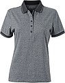 Dámská polokošile James Nicholson polo megange women, černá/šedá, vel. M
