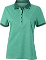 Dámská polokošile James Nicholson polo megange women, zelená/tmavě zelená, vel. S