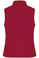 Dámská vesta James & Nicholson Promo softshell, červená/černá, velikost M