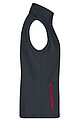 Dámská vesta James & Nicholson Promo softshell, tmavě šedá/červená, velikost M