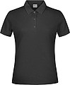 Dámské piqué polo James & Nicholson, černá, L