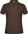 Dámské piqué polo James & Nicholson, hnědá, XS