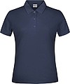 Dámské piqué polo James & Nicholson, námořní modrá, XS